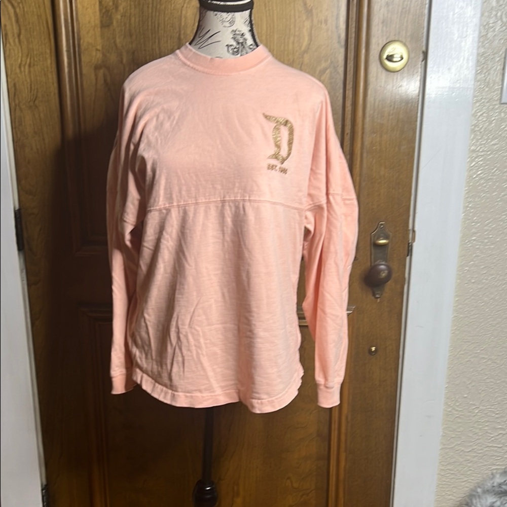 Disney Resorts Spirit Jersey. Peachy Pink Long Sleeve Spirit Jersey Size XS